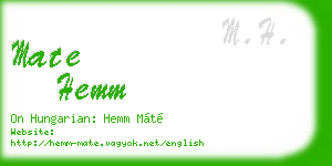 mate hemm business card